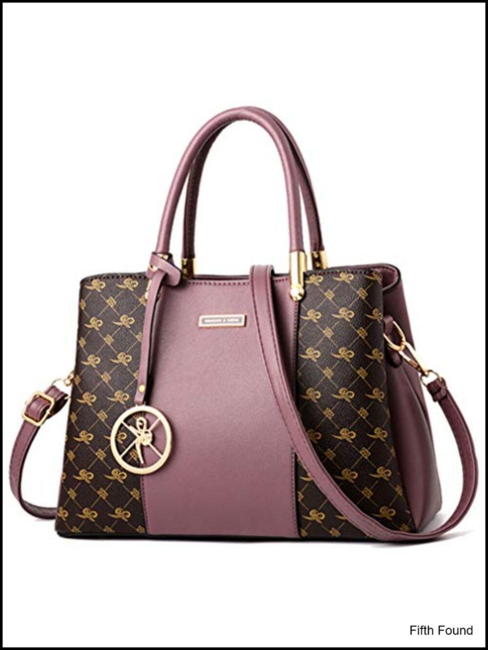 PU Leather Satchel Handbag Convertible Crossbody Tote with Removable Strap